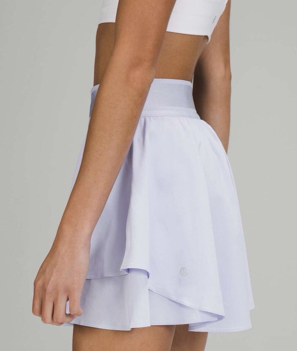 Lululemon Court Rival HR Tennis Skirt *Long Pastel Baby Blue PSLB Size 6 15"L